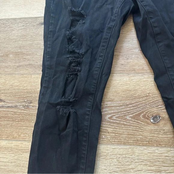 Torrid Premium Black Distressed Skinny Jeans Size 16 - Picture 4 of 10